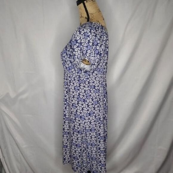 Vintage 90s Y2K Blue Butterfly Print Baby doll Mini Dress - Picture 4 of 14